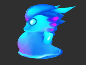 Blue Slime Hand-Painted Game Assets 3D Model