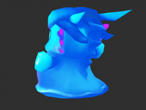 Blue Slime Hand-Painted Game Assets 3D Model