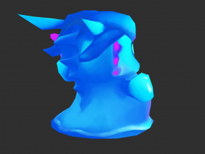 Blue Slime Hand-Painted Game Assets 3D Model