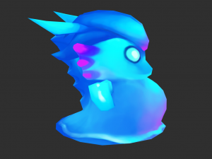 Blue Slime Hand-Painted Game Assets 3D Model