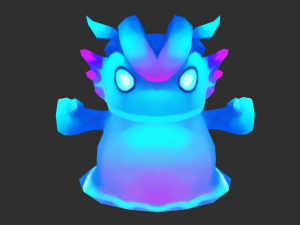 Blue Slime Hand-Painted Game Assets 3D Model