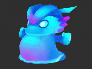 Blue Slime Hand-Painted Game Assets 3D Model