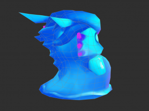 Blue Slime Hand-Painted Game Assets 3D Model