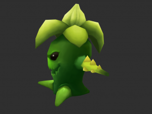 Green Tree Monster Hand-Painted Game Assets 3D 모델