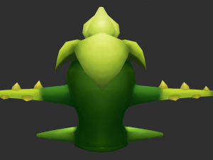 Green Tree Monster Hand-Painted Game Assets 3D 모델