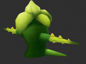 Green Tree Monster Hand-Painted Game Assets 3D 모델