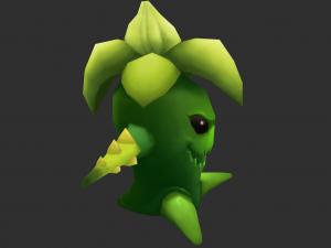 Green Tree Monster Hand-Painted Game Assets 3D 모델