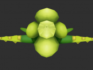 Green Tree Monster Hand-Painted Game Assets 3D 모델