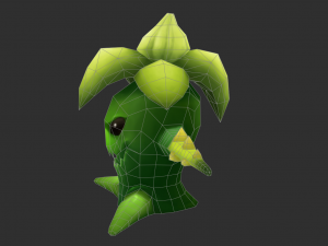 Green Tree Monster Hand-Painted Game Assets 3D 모델