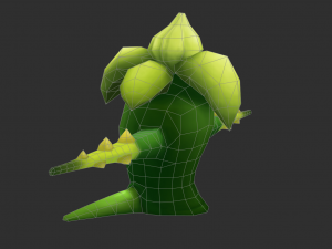 Green Tree Monster Hand-Painted Game Assets 3D 모델