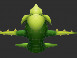 Green Tree Monster Hand-Painted Game Assets 3D 모델
