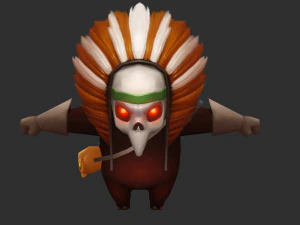 3 つの爆撃機の手描きゲーム アセット 3Dモデル