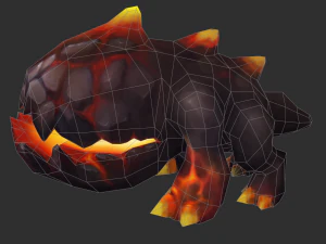 Enemy Fire Hand-Painted Game Assets 3D Model