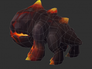 Enemy Fire Hand-Painted Game Assets Modèle 3D