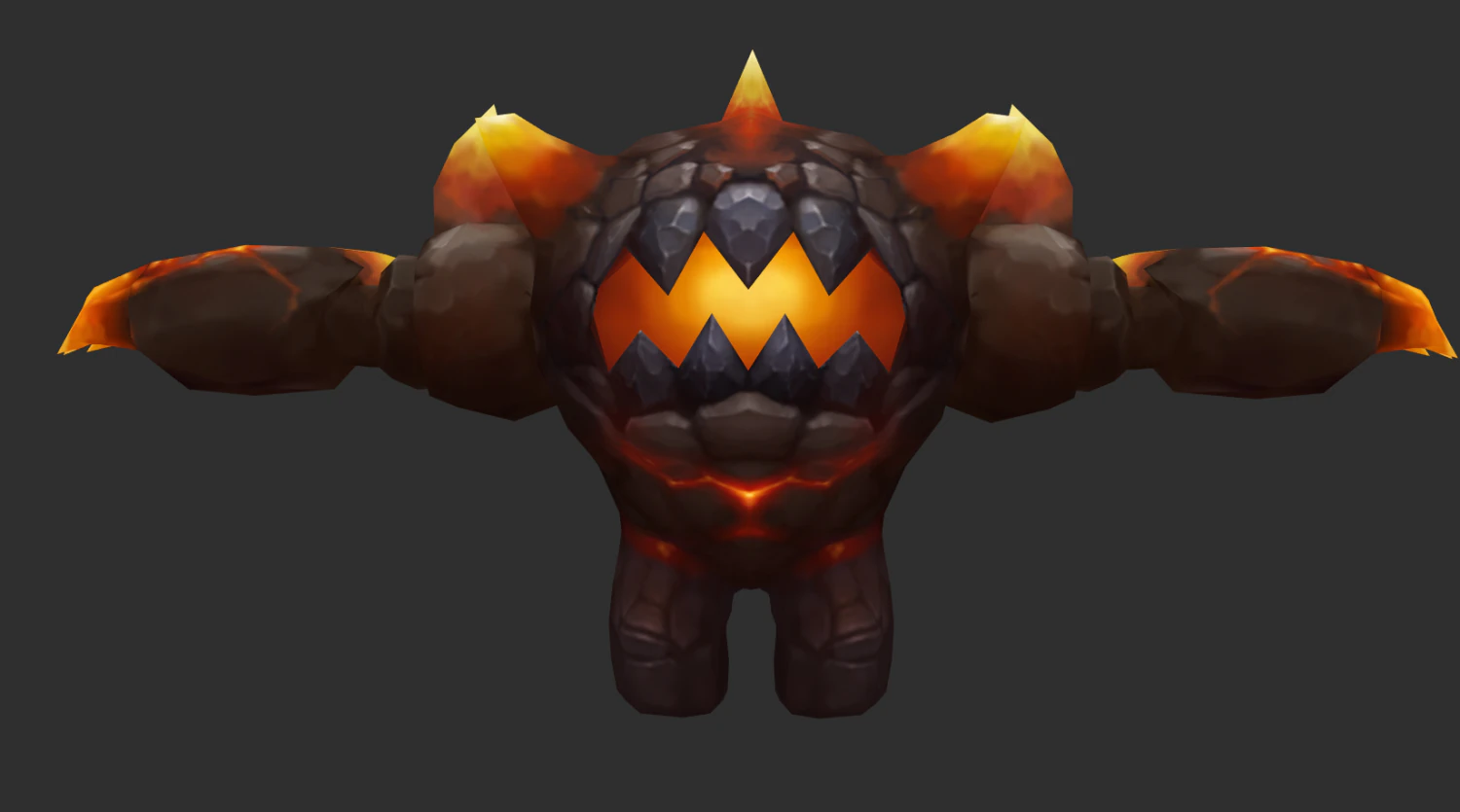 Fire Enemy 2 Hand-Painted Game Assets 3D Model .c4d .max .obj .3ds .fbx .stl .blend