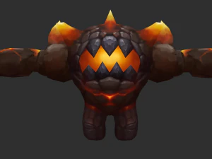 Fire Enemy 2 손으로 그린 ​​게임 자산 3D 모델