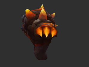Fire Enemy 2 Hand-Painted Game Assets Modèle 3D