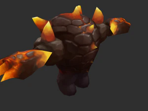 Fire Enemy 2 Hand-Painted Game Assets 3D Model