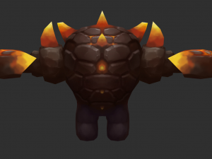 Fire Enemy 2 Hand-Painted Game Assets Modèle 3D
