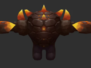 Fire Enemy 2 Hand-Painted Game Assets 3D Model