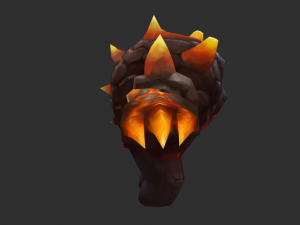 Fire Enemy 2 Hand-Painted Game Assets Modèle 3D