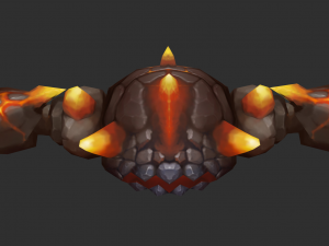 Fire Enemy 2 Hand-Painted Game Assets Modèle 3D