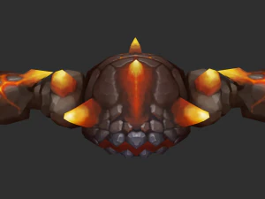 Fire Enemy 2 Hand-Painted Game Assets 3D Model
