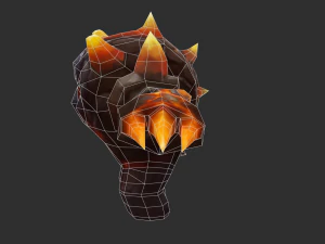 Fire Enemy 2 Hand-Painted Game Assets 3D Model