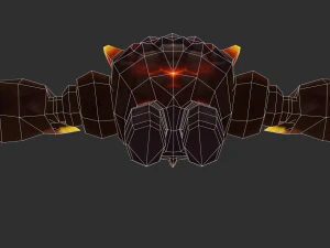 Fire Enemy 2 Hand-Painted Game Assets 3D Model