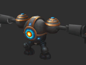 Recursos do jogo pintados &agrave; m&atilde;o do Enemy Robot 1 Modelo 3D