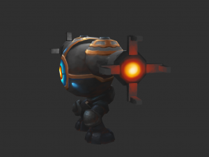 Enemy Robot 1 Hand-Painted Game Assets 3D Model