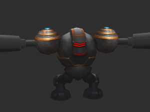 Enemy Robot 1 Hand-Painted Game Assets 3D Model