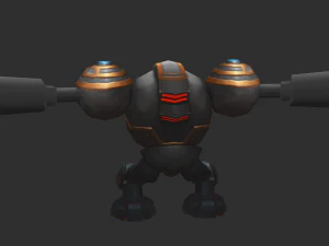 Enemy Robot 1 Hand-Painted Game Assets 3D Model