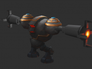 Enemy Robot 1 Hand-Painted Game Assets 3D Model