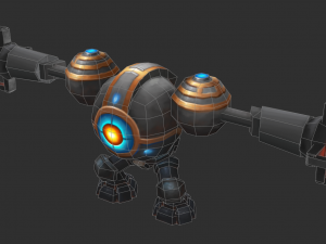 Enemy Robot 1 Hand-Painted Game Assets 3D Model