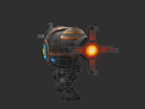 Enemy Robot 1 Hand-Painted Game Assets 3D Model