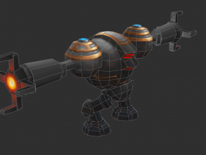 Enemy Robot 1 Hand-Painted Game Assets 3D Model