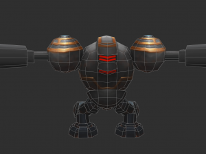 Enemy Robot 1 Hand-Painted Game Assets 3D Model