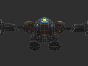 Enemy Robot 1 Hand-Painted Game Assets 3D Model