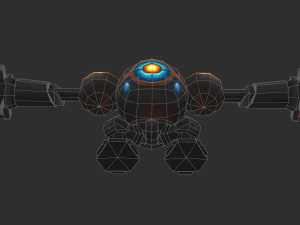 Enemy Robot 1 Hand-Painted Game Assets 3D Model