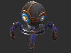 Spider Robot Hand-Painted Game Assets 3D Model