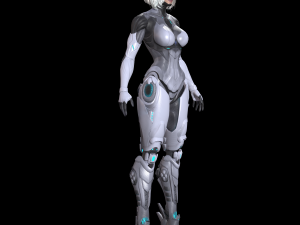 Cyborg Girl Highpoly Character 3D-Modell