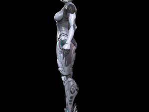 Cyborg Girl Highpoly Character 3D-Modell