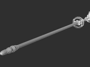 Staff Highpoly Model Model 3D