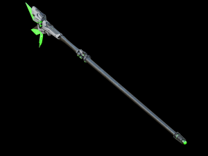 Green Staff Highpoly Model Model 3D
