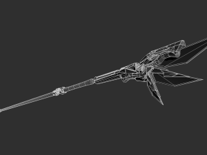Green Staff Highpoly Model Model 3D