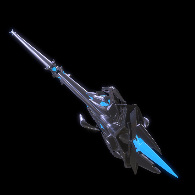 Blue Staff Highpoly Model 3D Model .c4d .max .obj .3ds .fbx .stl .blend 