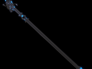 Blue Staff Highpoly Model 3D Model