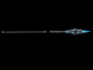 Blue Staff Highpoly Model 3D Model