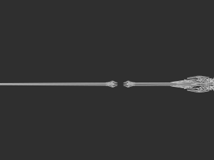 Blue Staff Highpoly Model 3D Model